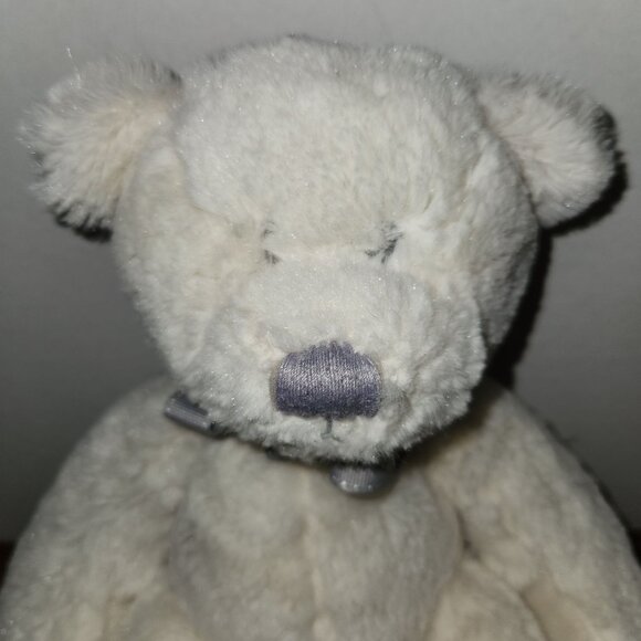 White Teddy Bear Lullaby by Russ Baby Excellent Condition 12" H - Picture 1 of 7